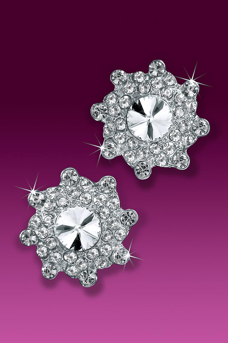 Go Glam Rhinestone Dance Earrings - Crystal Pierced