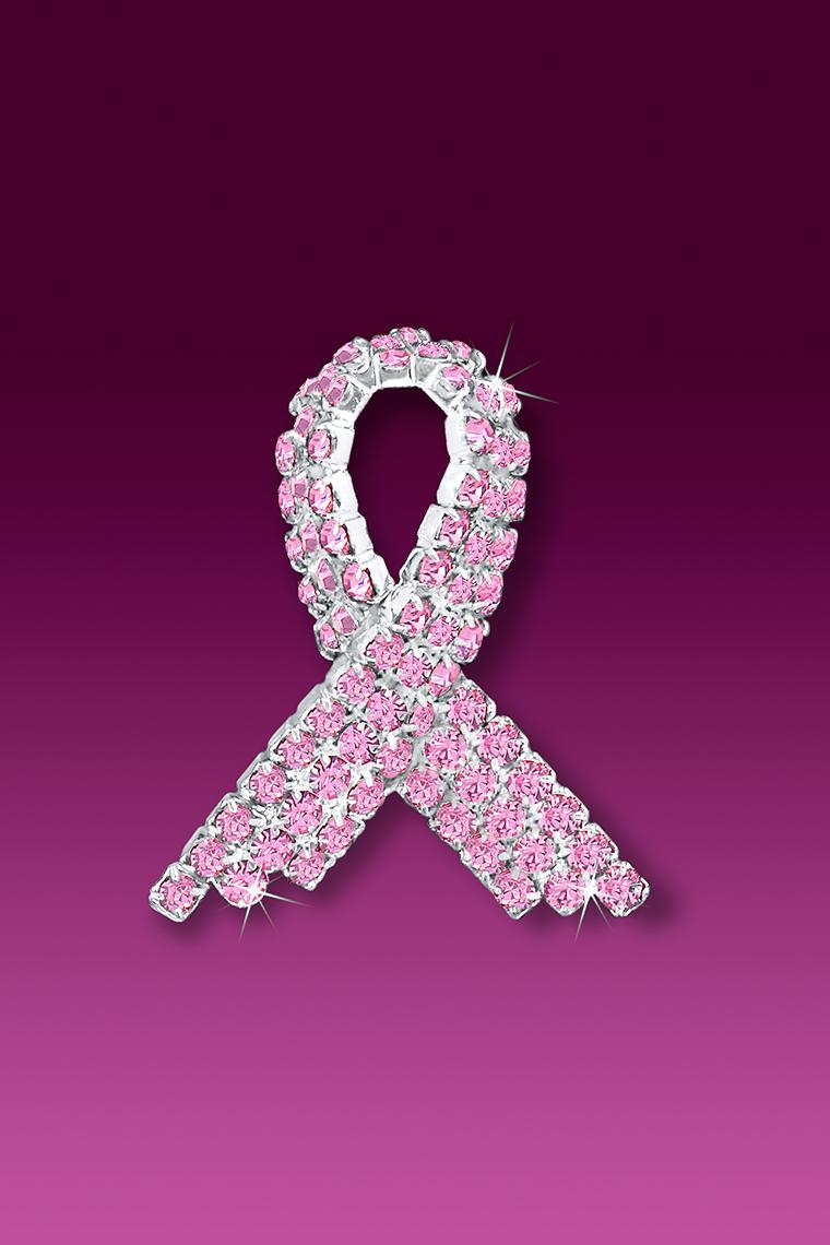 Breast Cancer Awareness Rhinestone Lapel Pin