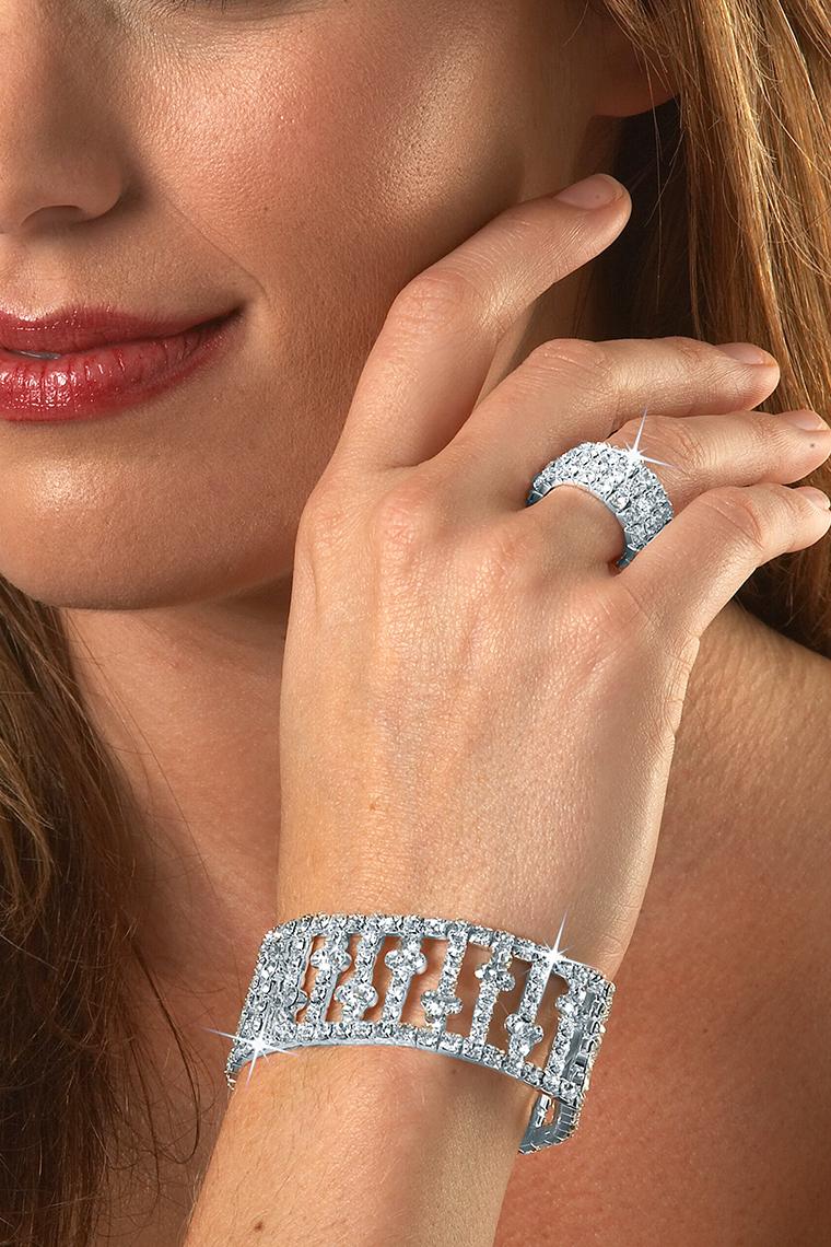 Elegant stretch Rhinestone Bracelet - Crystal