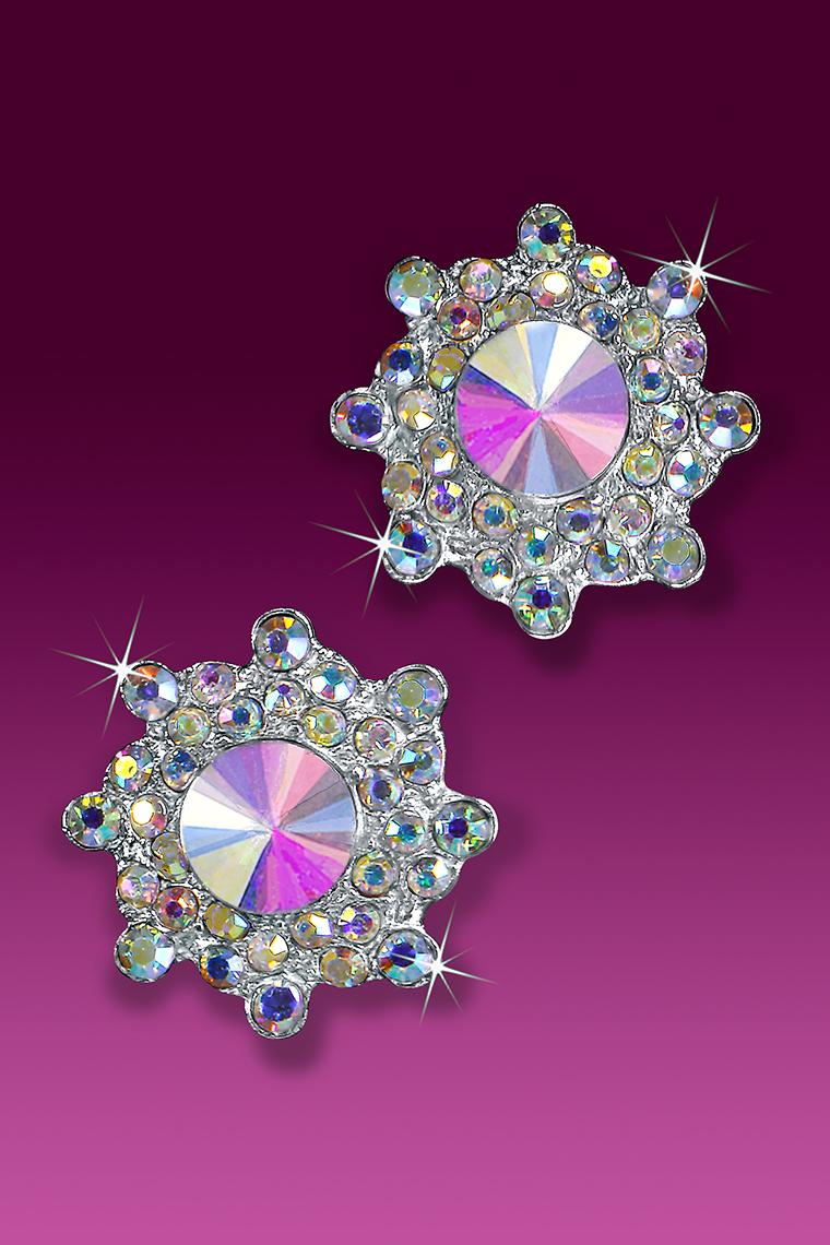 Go Glam Rhinestone Dance Earrings - Crystal AB Pierced