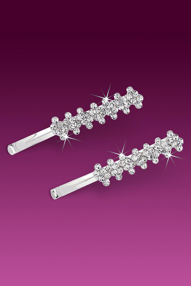 Crystal Rhinestone Cluster Bobby Pins