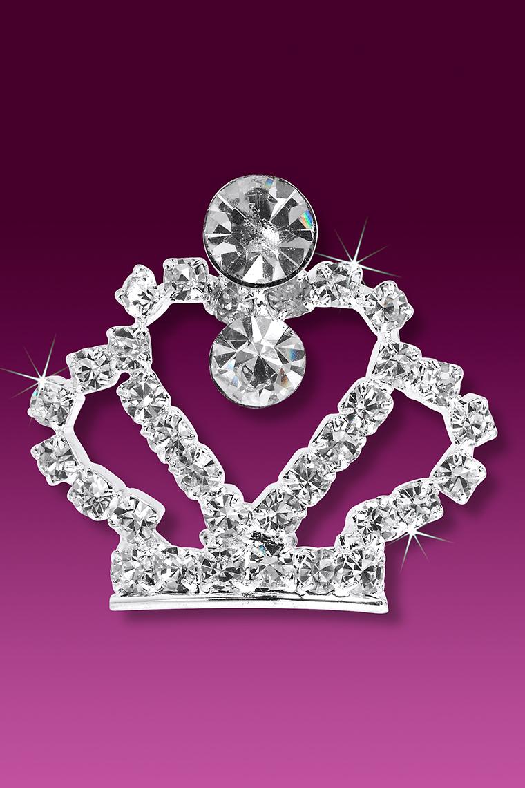 Pretty Heart Crystal Rhinestone Crown Hair Pin
