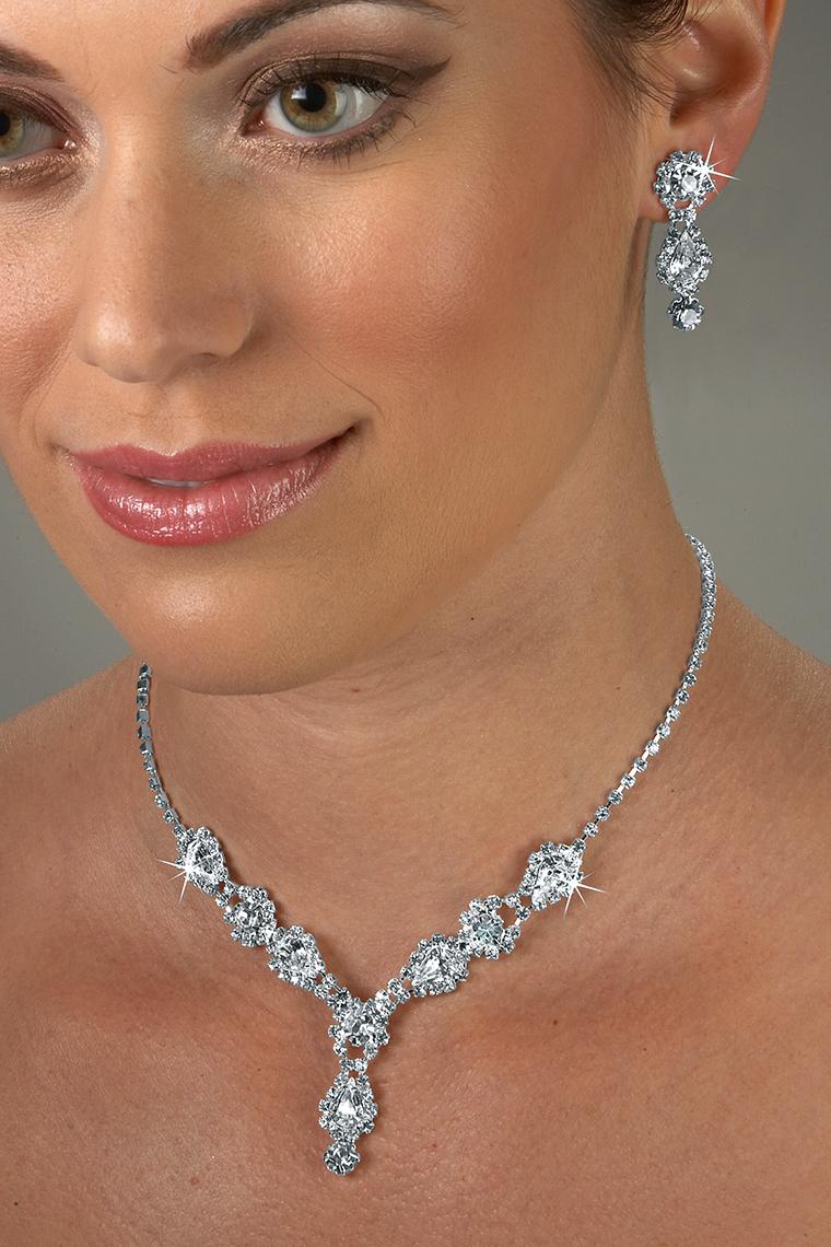 Gorgeous Jeweled Crystal Rhinestone Jewelry Set