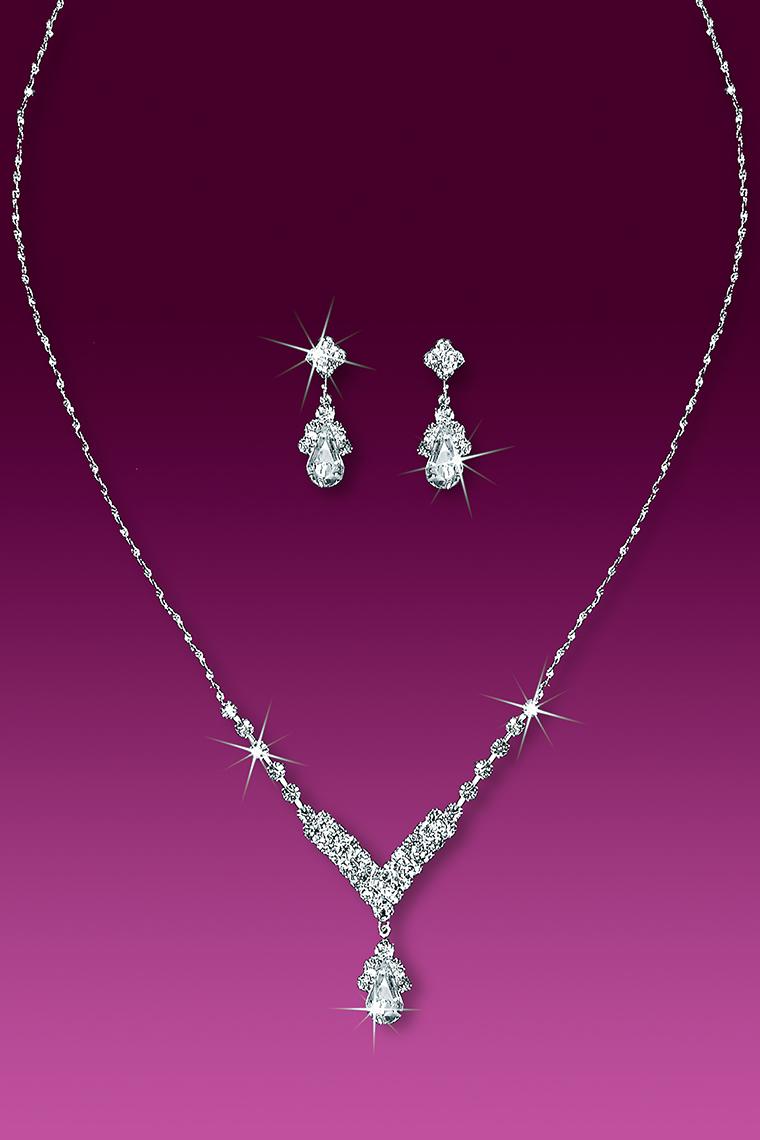 Petite Bella Crystal Rhinestone Drop Jewelry Set