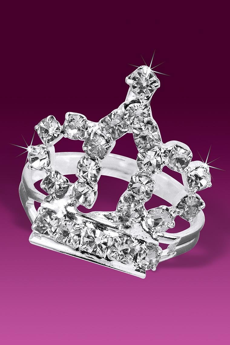 Her Majesty's Crystal Rhinestone Crown Tiara Ring