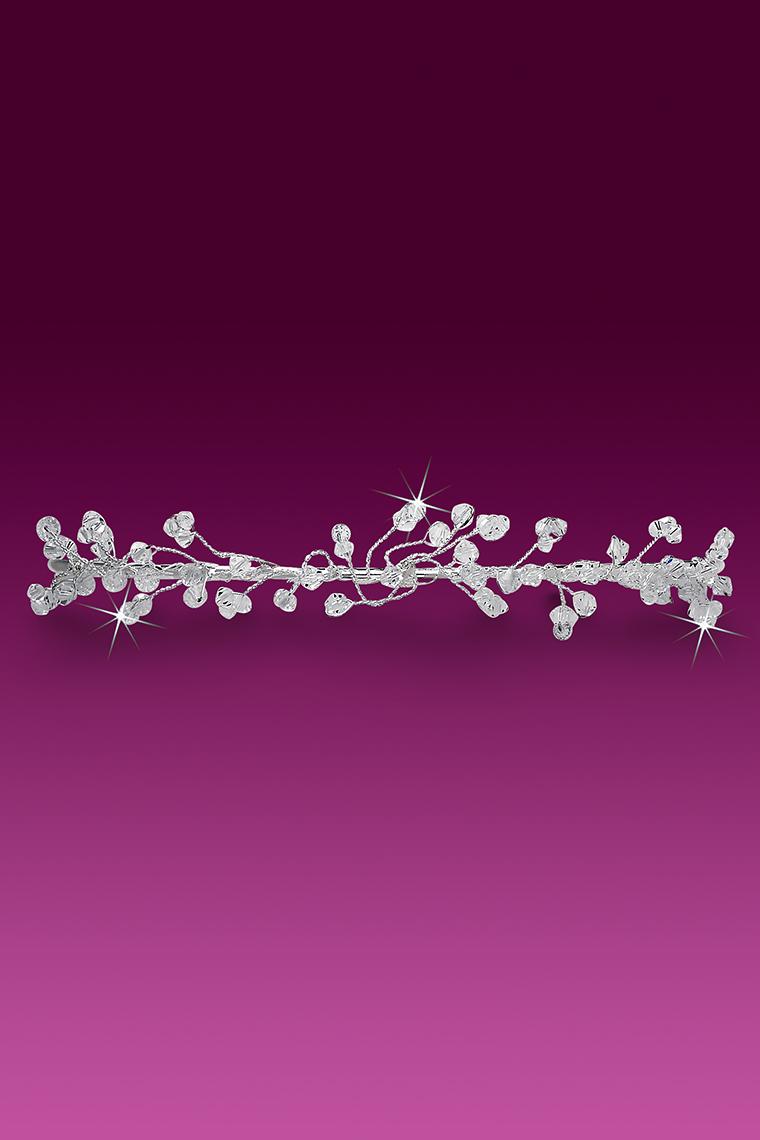 Delicate Floral Crystal Rhinestone Tiara