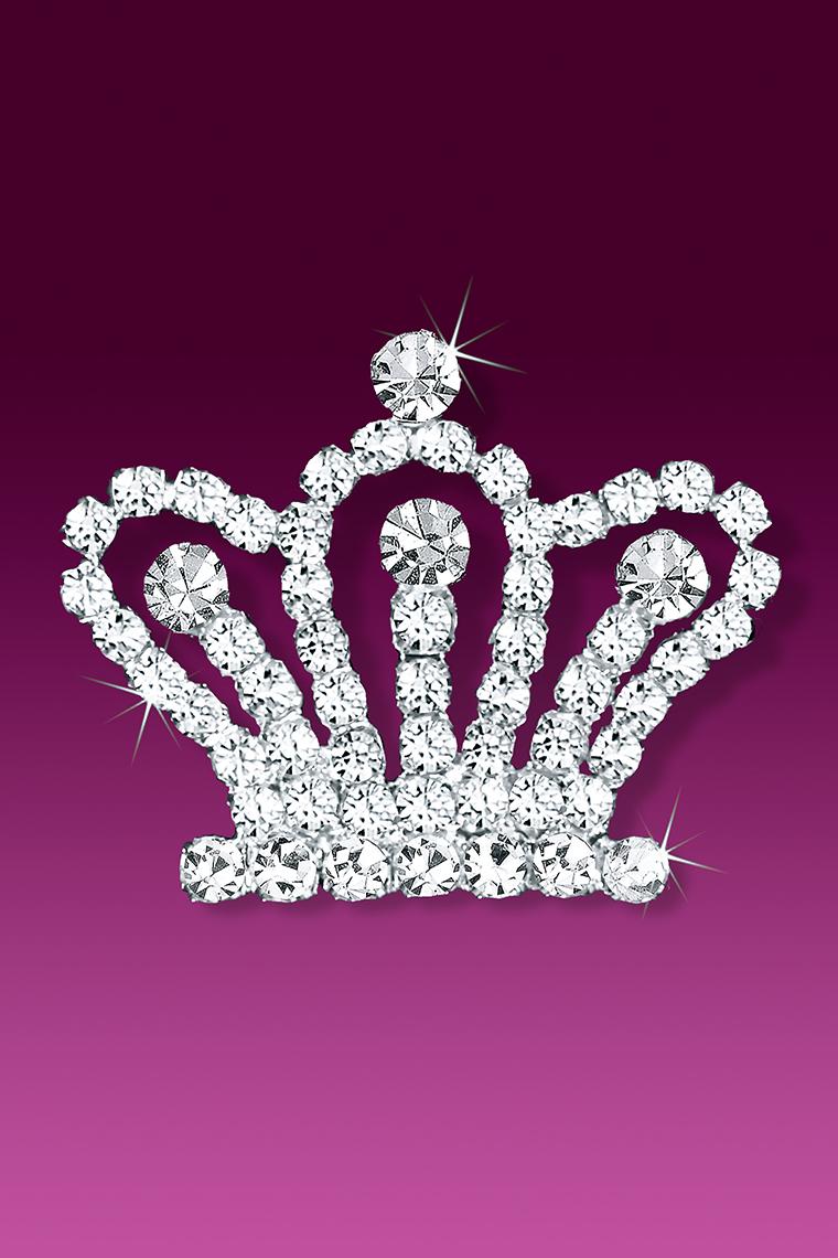 Royal Princess Rhinestone Tiara Crown Pageant Pin Brooch