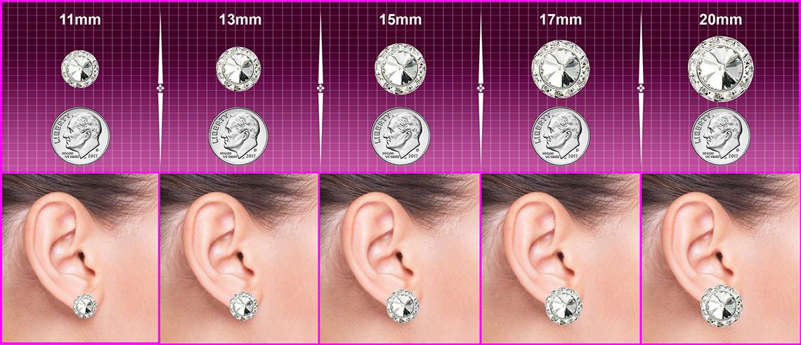 A List of Hoop Earring Sizes  OnEar Size Chart  Borsheims